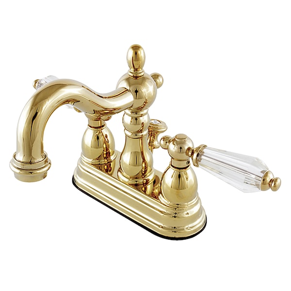4" Centerset Bathroom Faucet, Polished Brass